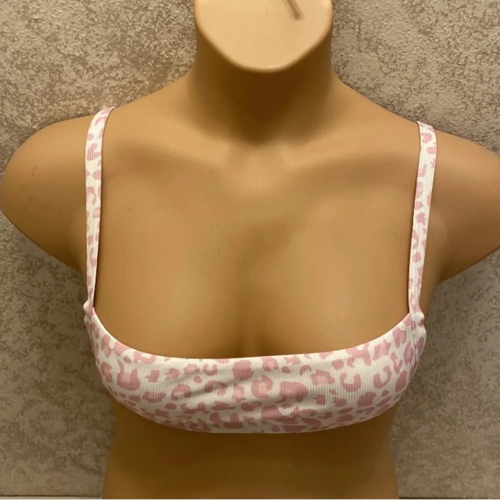 SHEIN Light Pink Leopard Bikini Set